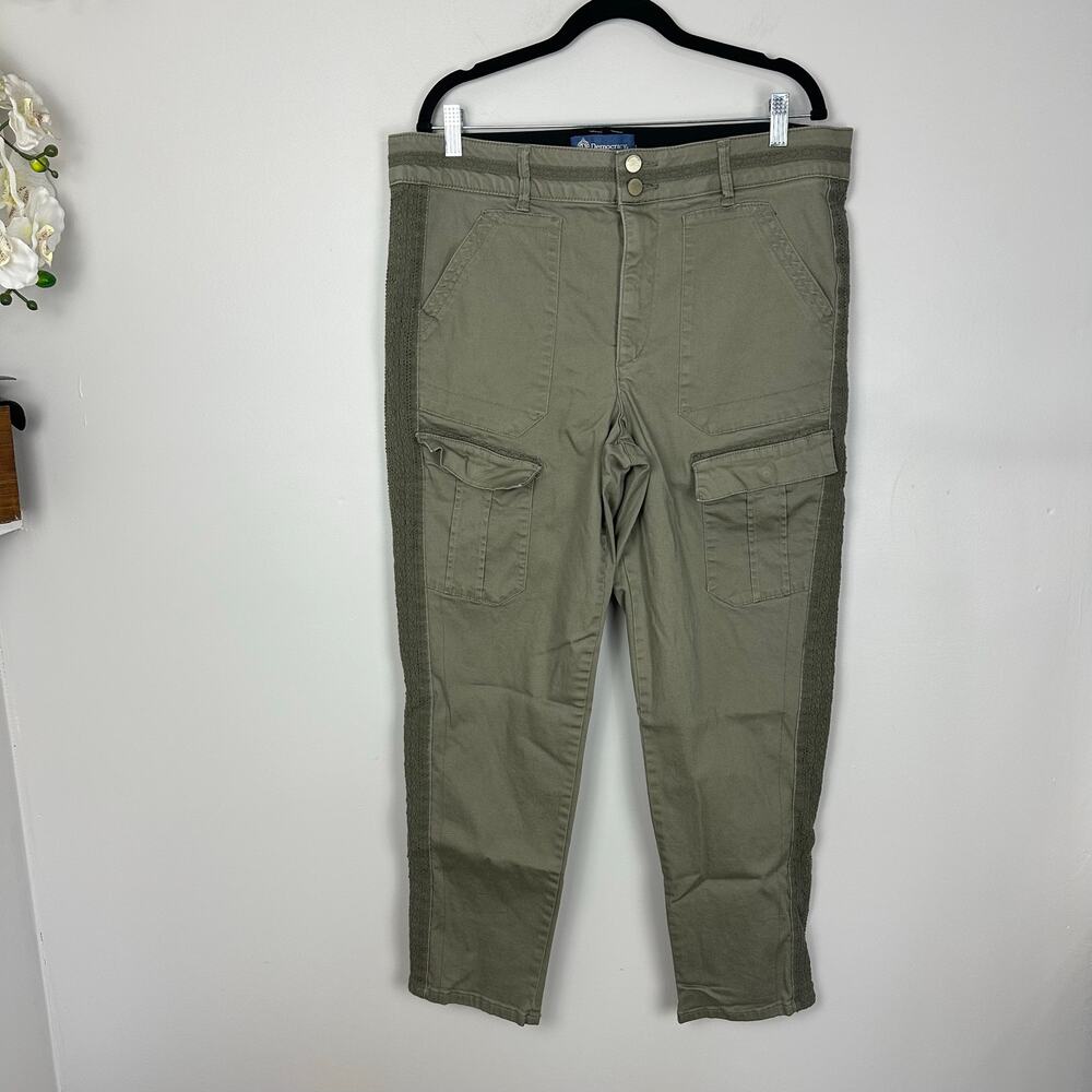 Democracy “Ab” solution Slimming High Rise Embroidered Skinny Leg Pants Sz 16